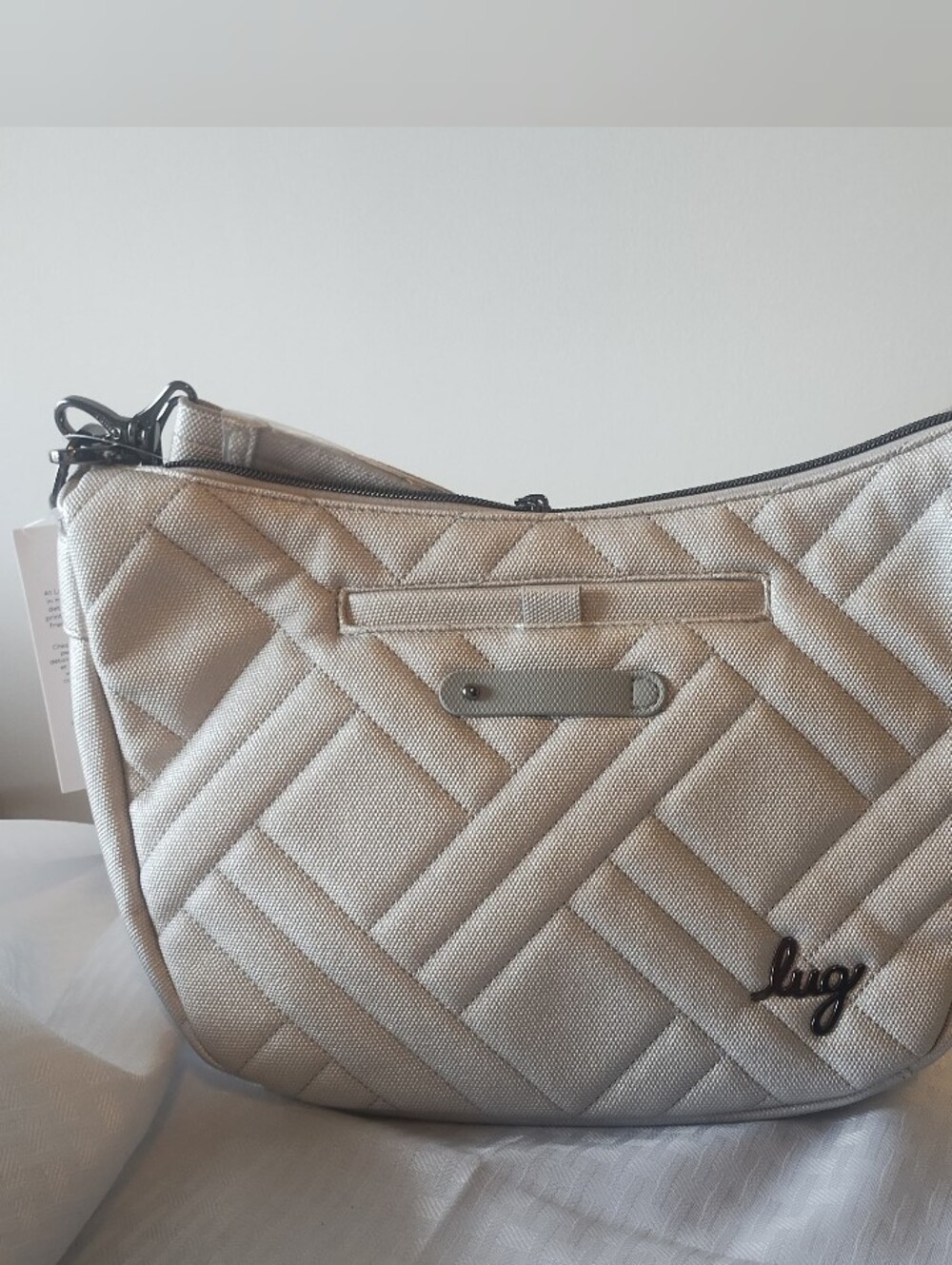 NWT LUG: Harmony ML VL Crossbody In Metallic Silver